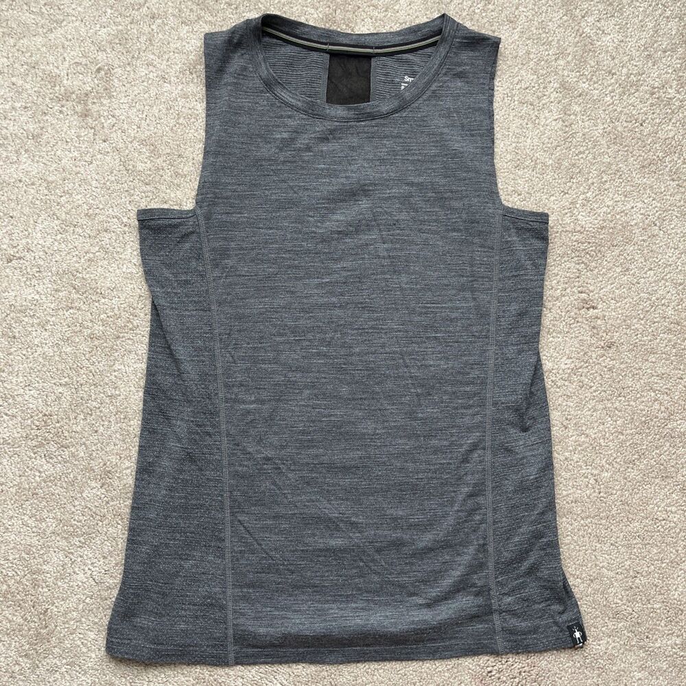 Smartwool Tank Top Womens Small Merino Sport 150 Gray Gorpcore Hiking Athleisure